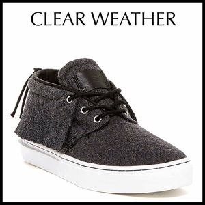 STREETWEAR STYLE CLEAR WEATHER GREY BOHO FRINGE MID TOPS WHITE SOLE SNEAKERS A3C